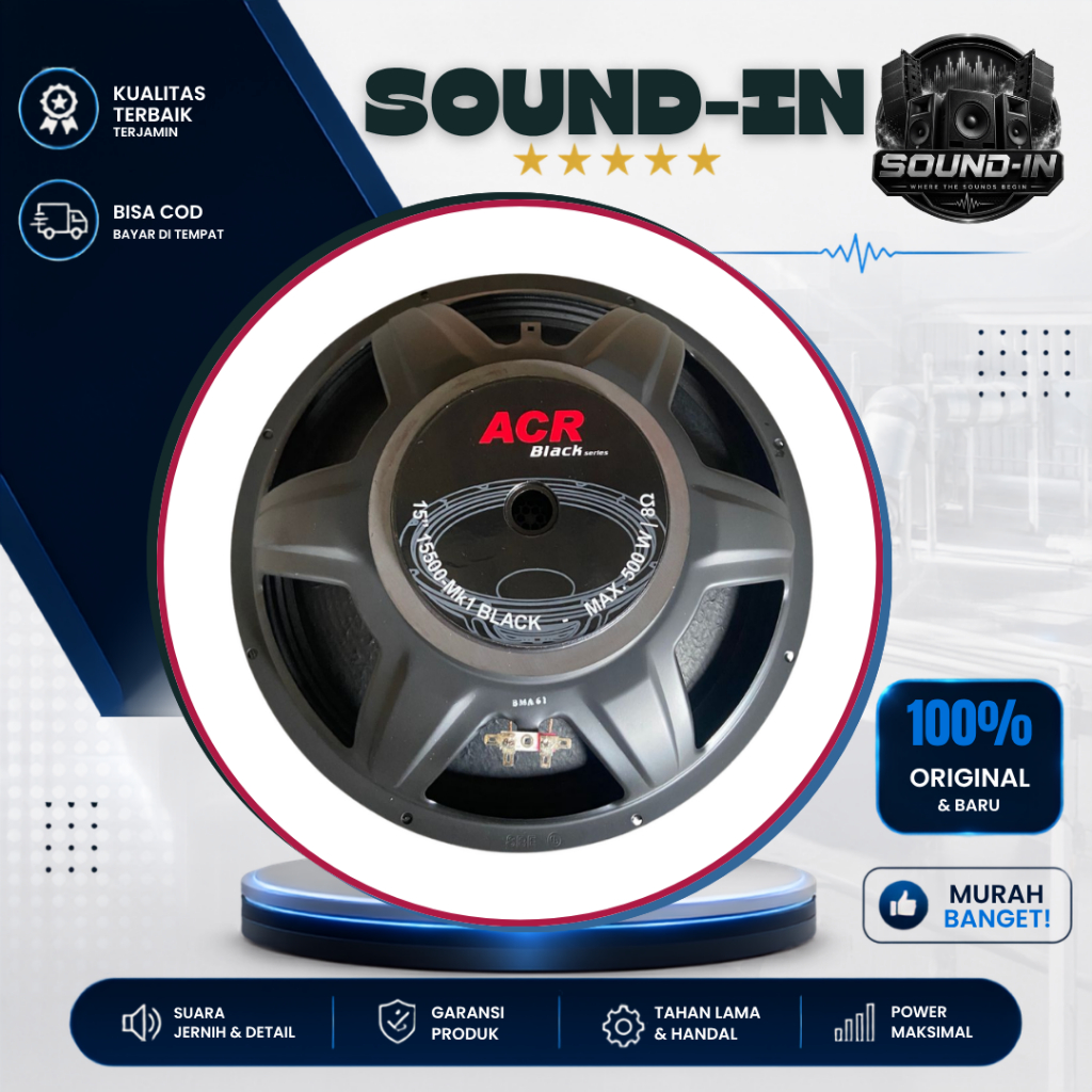 Speaker ACR 15 Inch 15500 Black Series Full Range