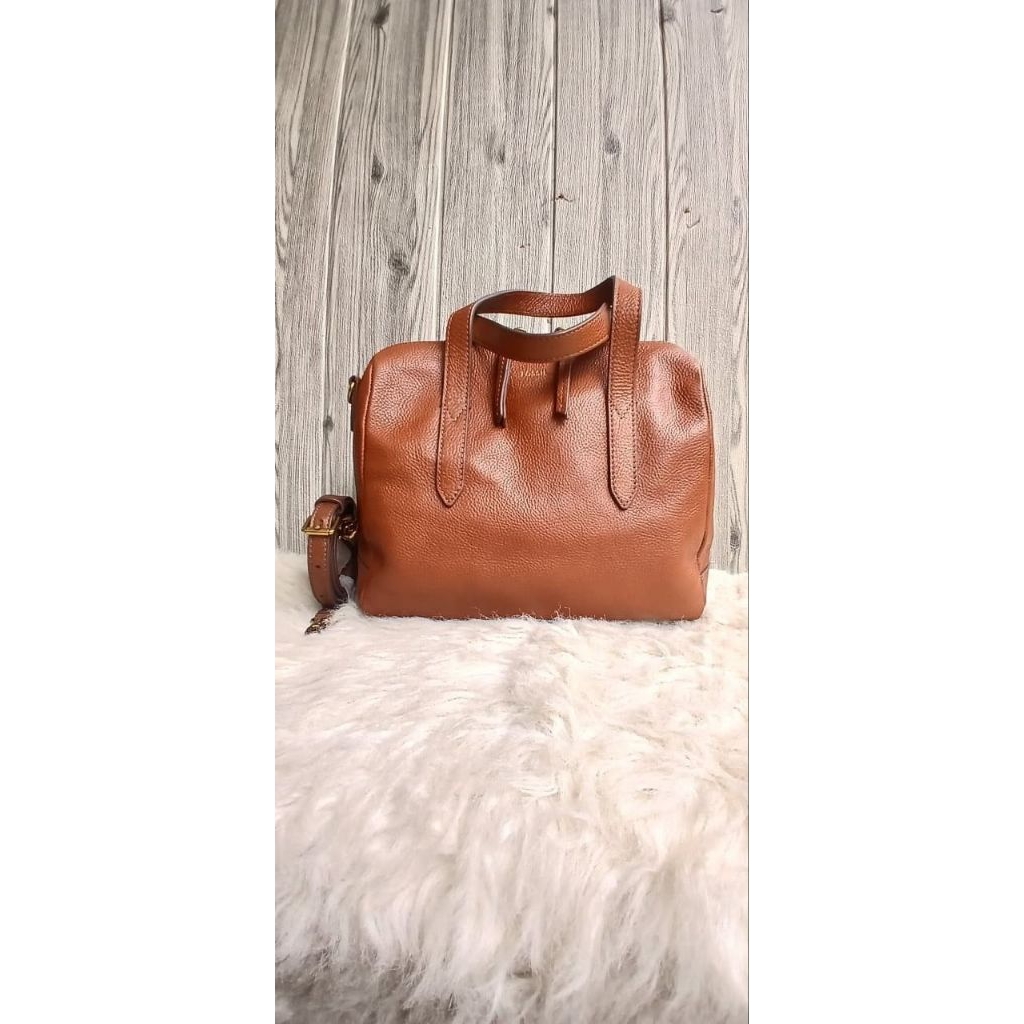 tasFossil Sydney satchel.SHB1978210. Medium Brown n
