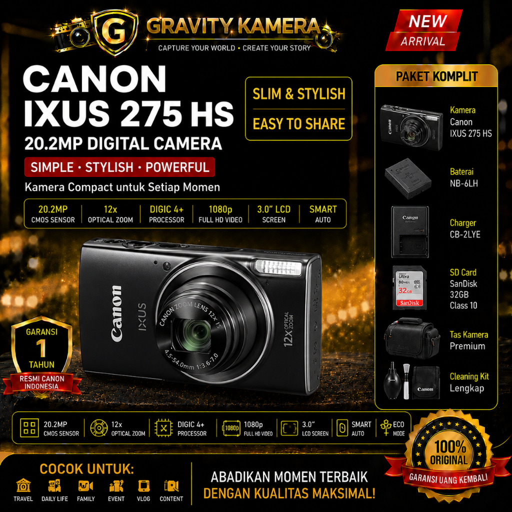 CANON IXUS 275 HS / KAMERA CANON IXUS 275 HS / IXUS 275 HS CANON