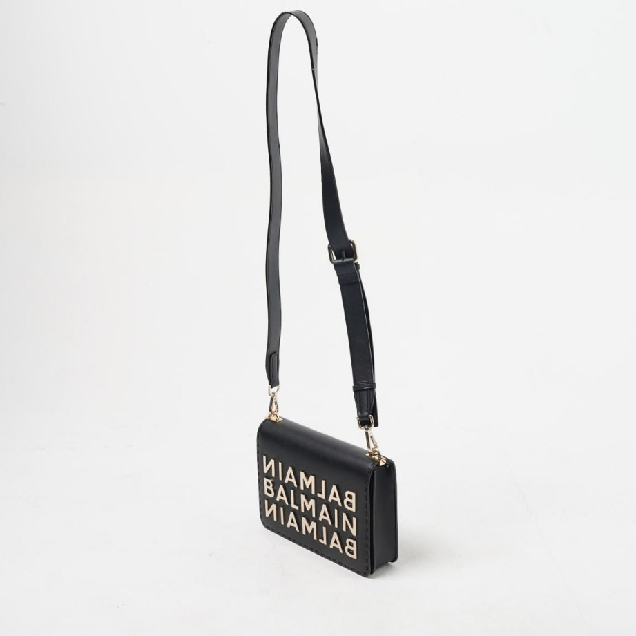 (PRELOVED) Tas BALMAIN LOGO BLACK SHOULDER BAG 100% ORIGINAL