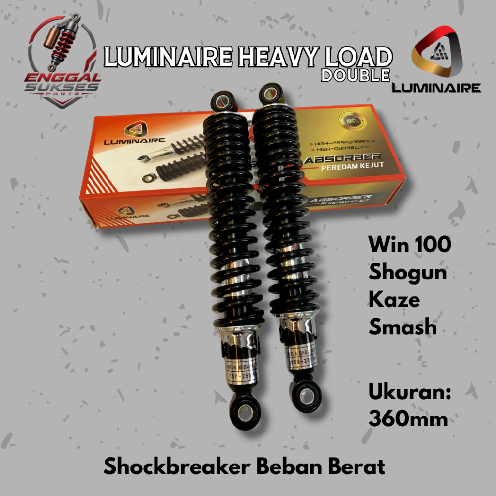 Shockbreaker Beban Berat Luminaire Heavy Load 360MM | Bebek Universal Win 100, Kaze, Shogun, Smash