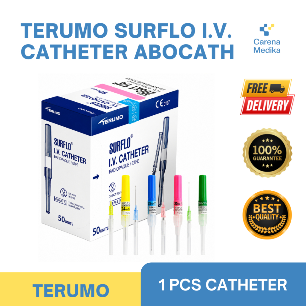 TERUMO Surflo IV Catheter Abocath 18G 20G 22G 24G (1 PCS)