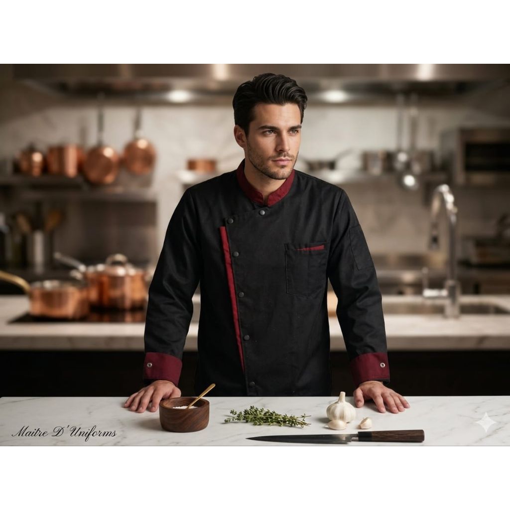 Baju Koki Baju Chef Kemeja Koki Kemeja Chef Seragam Koki Seragam Chef Pria Wanita Unisex