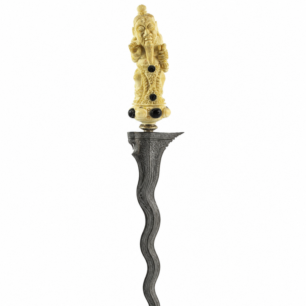 Ukiran deder Handle Keris bahan tulang Begawan Bali CPR919