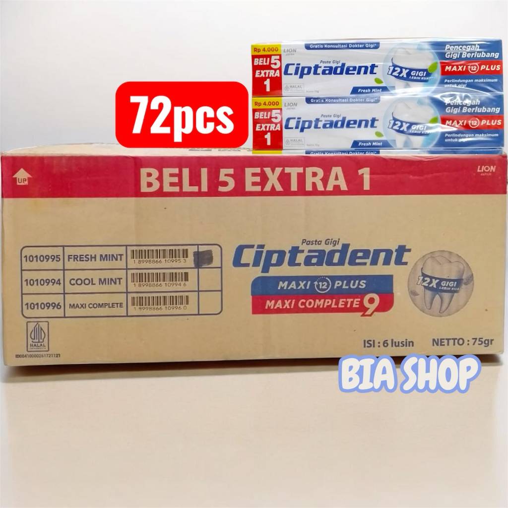 Ciptadent 75Gram perDUS isi 72 pcs