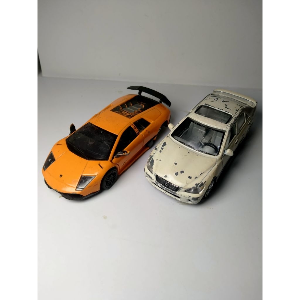 Kinsmart Lexus IS 300 & Rmz Lamborghini Murcielago Junk Bahan 1/36