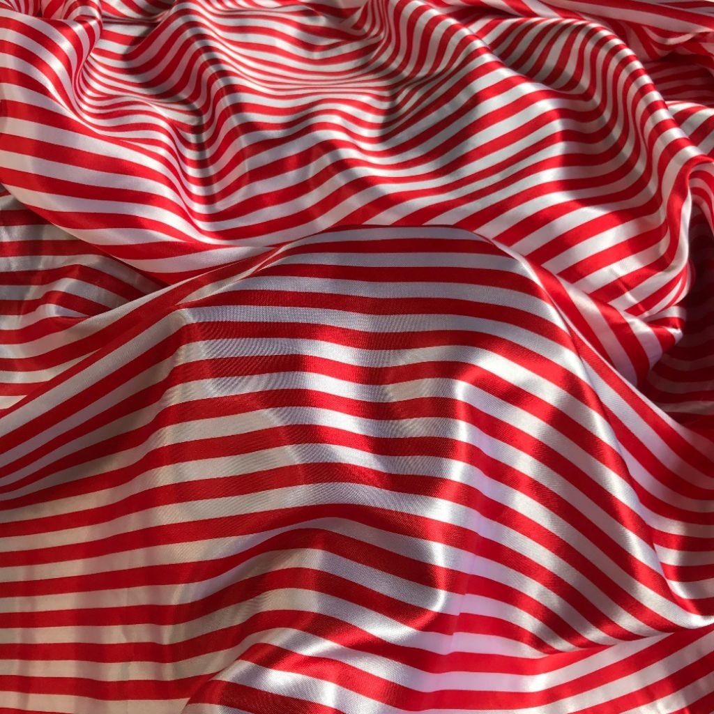 kain satin motif ~ kain satin motif salur ~ kain satin motif salur merah putih ~ kain silk motif sal