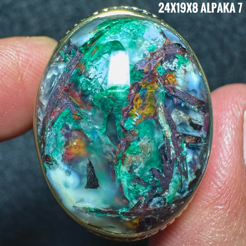 Cincin Batu Akik Natural Garut Ijo (Asli Alam)