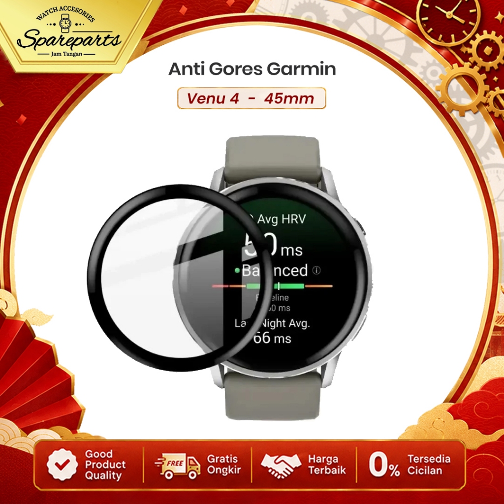 Anti Gores PMMA Film Garmin VENU 4 Pelindung Layar Screen Protector Cover Venu 4 45mm