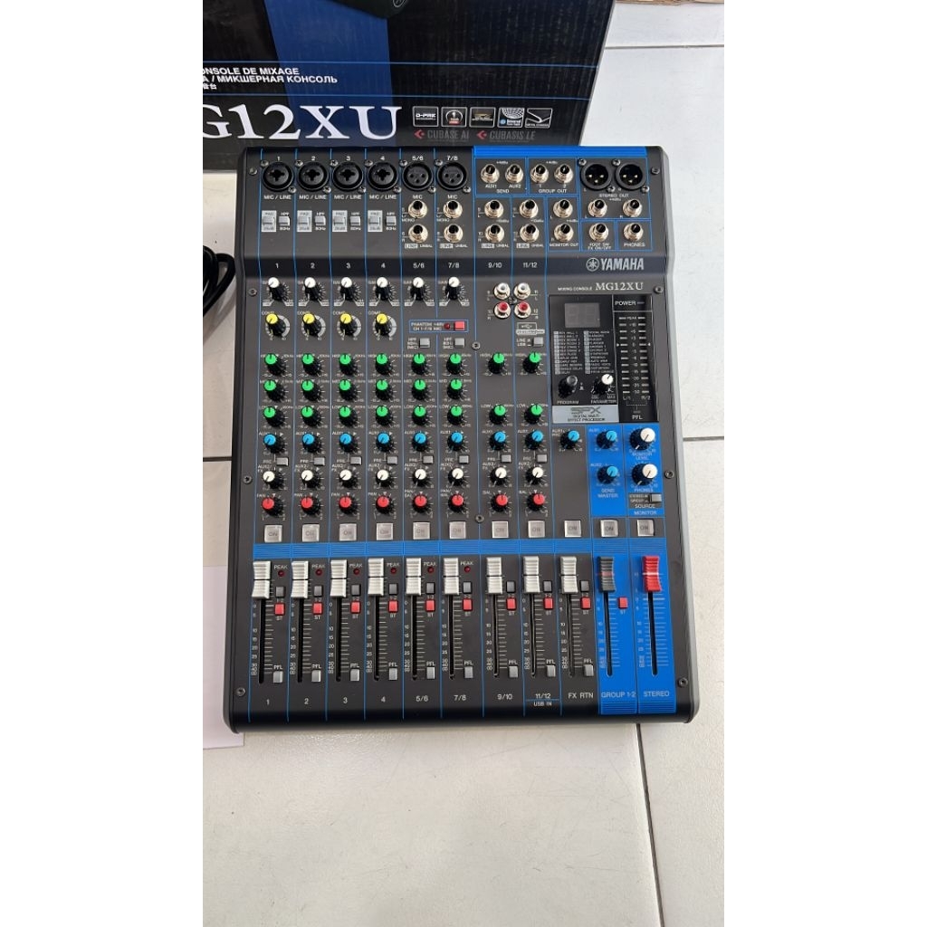 Mixer Audio Yamaha MG12XU Original Garansi Resmi Yamaha 12 Chanel Efek 24 DSP Digital Reverb 2 Aux 2