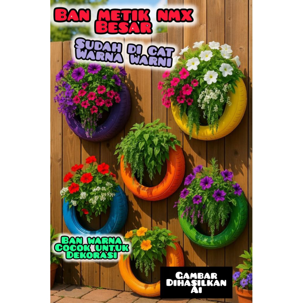 Pot BAN WARNA WARNI/BAN BULAT DEKORASI/BAN MOTOR NMX