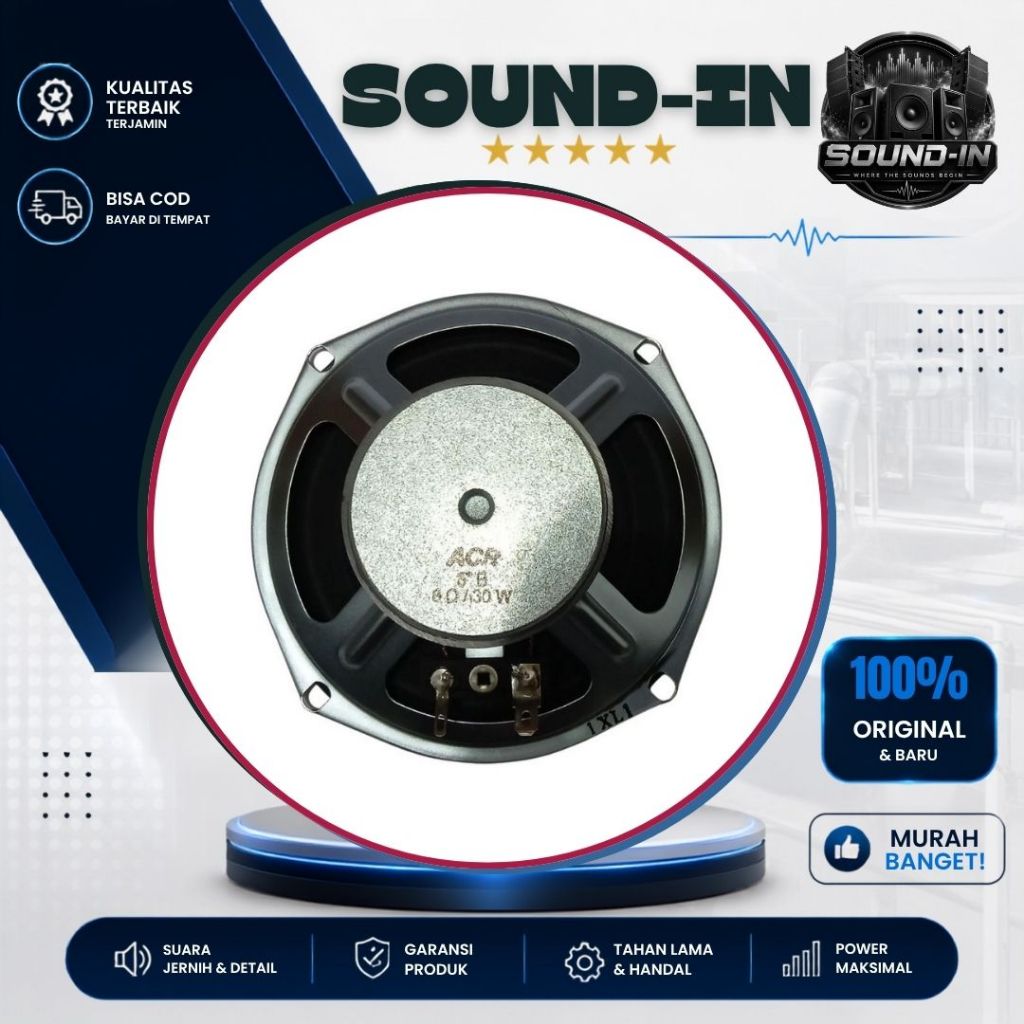 Speaker Full Range 5 Inch ACR 5B acr B 5" B 5"B 30 Watt Speaker Ceiling
