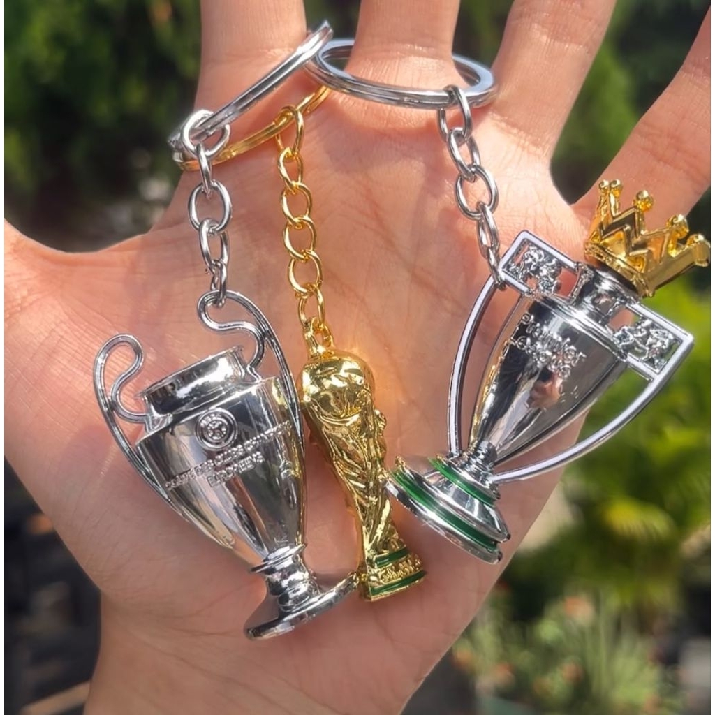 GK05 Gantungan Kunci Piala Dunia Gantungan Kunci Mini Trofi UCL Pildun Sepak Bola
