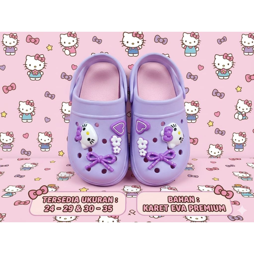 sendal Crocs cewek/sendal crocs/sendal/sendal karet/sendal jd/sendal anak-anak cewek /sendal anak ce