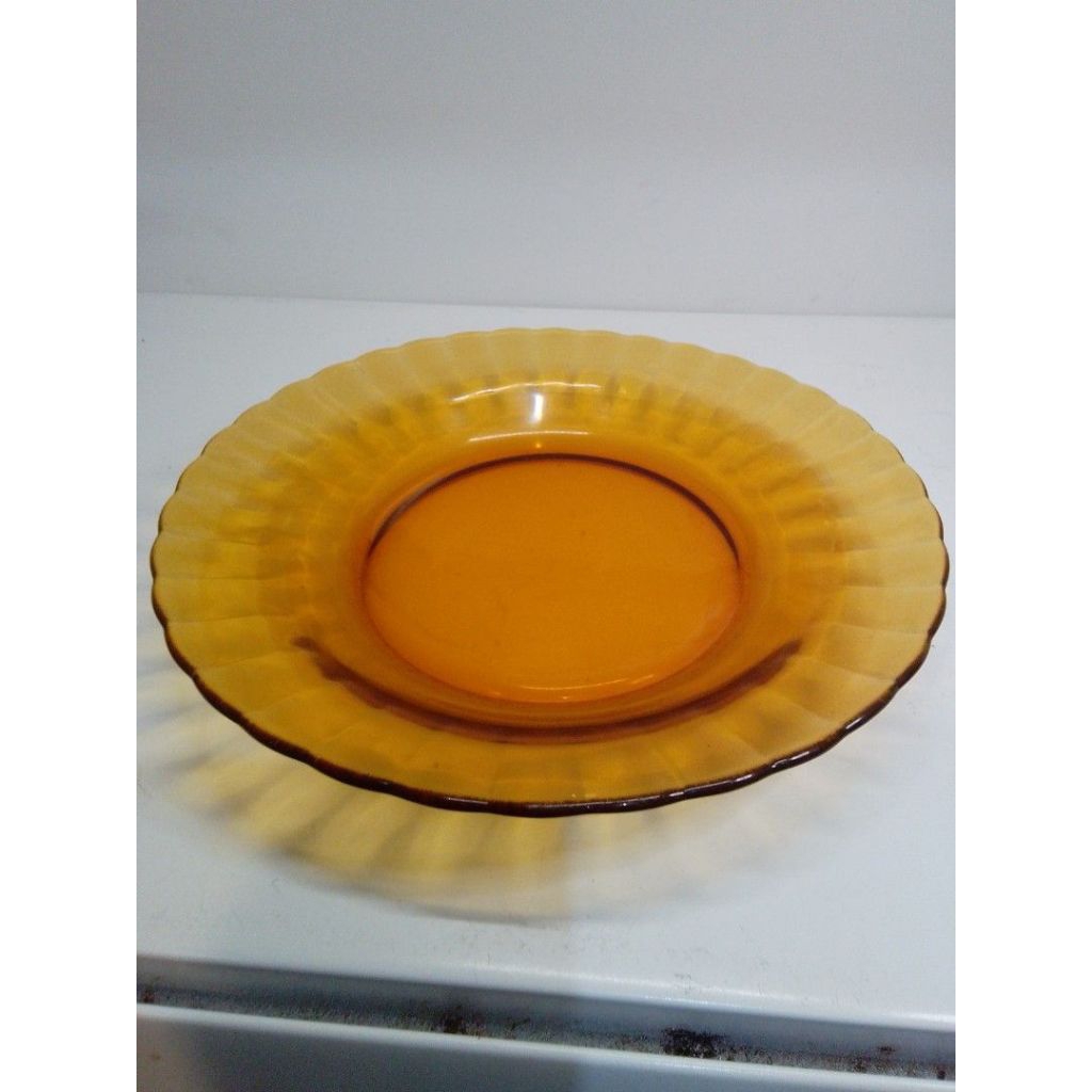 piring duralex bahan tebal stok terbatas warna amber