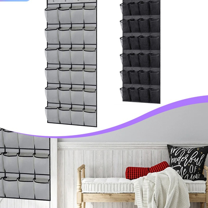 24 Grid Rak Gantung Tempat Sepatu Tempat Sepatu Di Gantung Rak Penyimpan Sepatu Storage Rak Sepatu