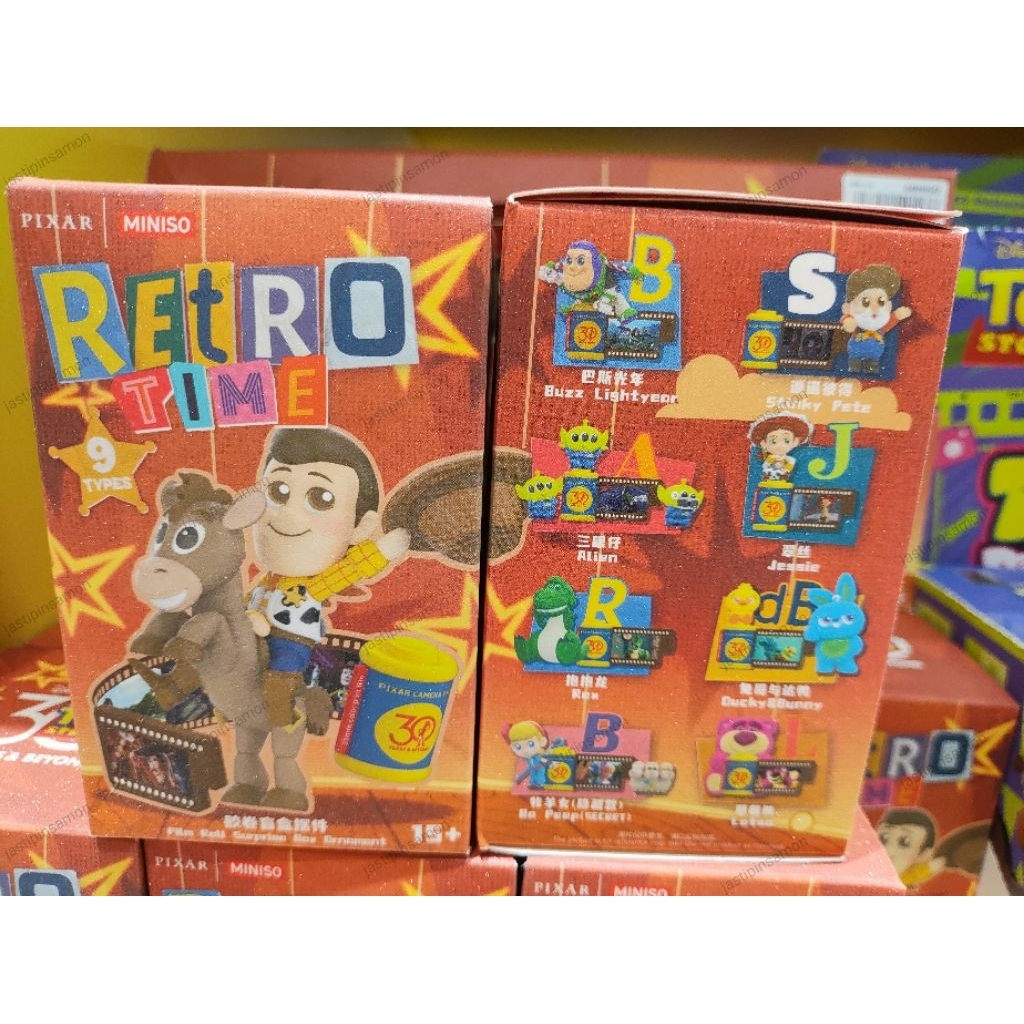 Blind Box Toy Story Retro Time Film Roll Figure Toy Story Miniso x Toy Story