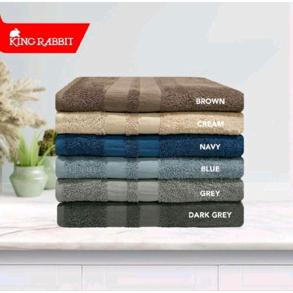 KING RABBIT LUXURY BAMBOO TOWEL / HANDUK MANDI UK 70 X 140