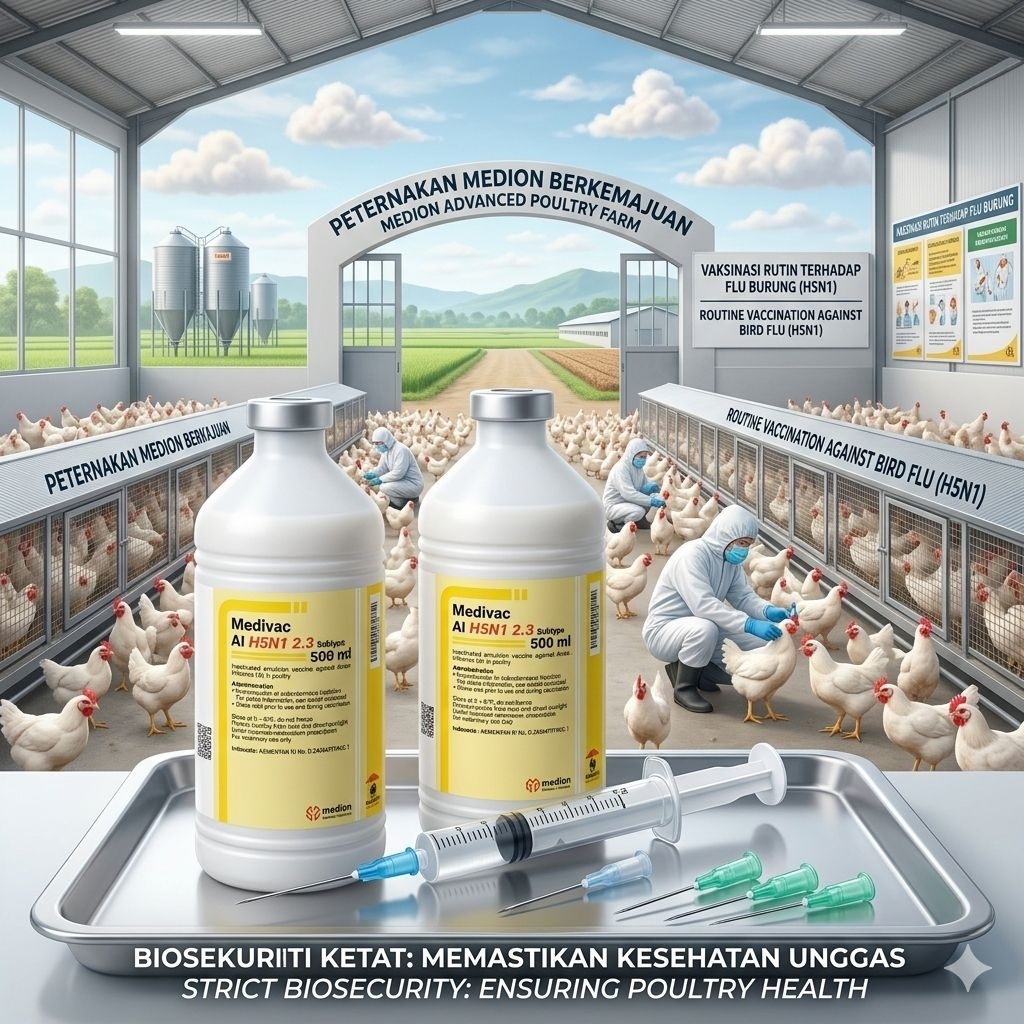 VAKSIN Medivac Al H5N1 2.3 dosis 500 ml (Dosis 1.000 ekor)