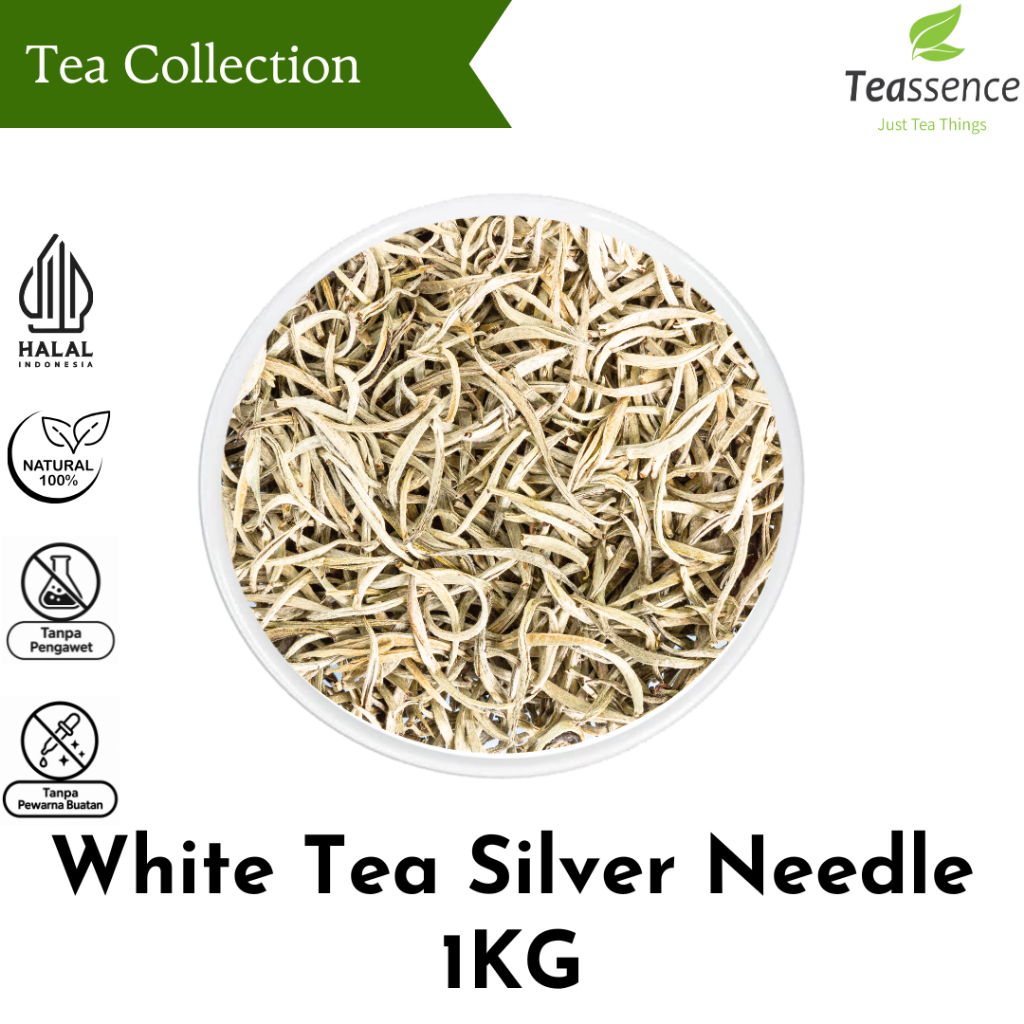 White Tea Silver Needle Indonesia / White Tea / Teh Putih / Teh Putih Premium Bulk 1kg