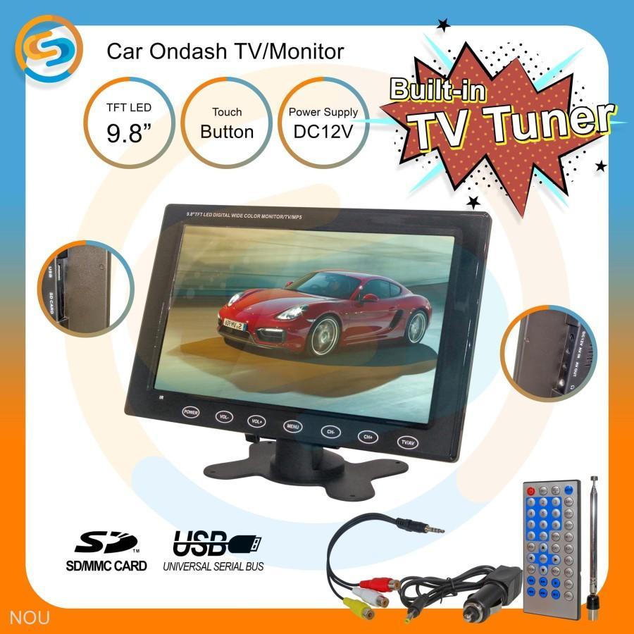 monitor tv ondash tft led 9 inch with tv tuner - monitor mobil NOU