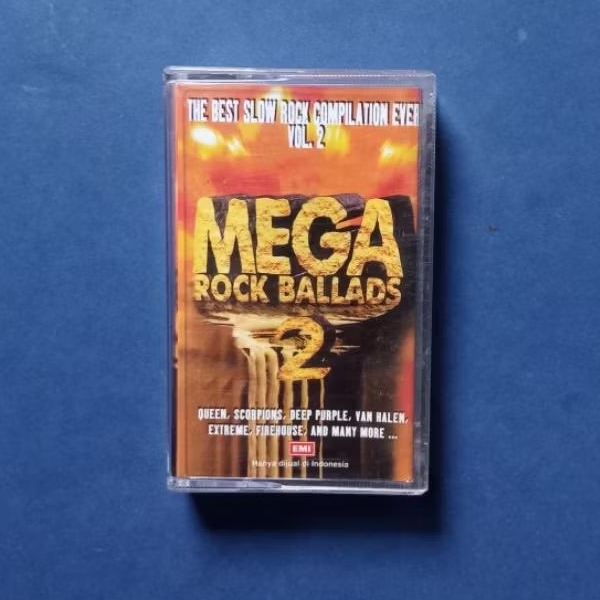 Kaset Pita Mega Rock Ballads The Best Slow Rock Compilation Vol. 2 Prod EMI Music Intertainment Indo