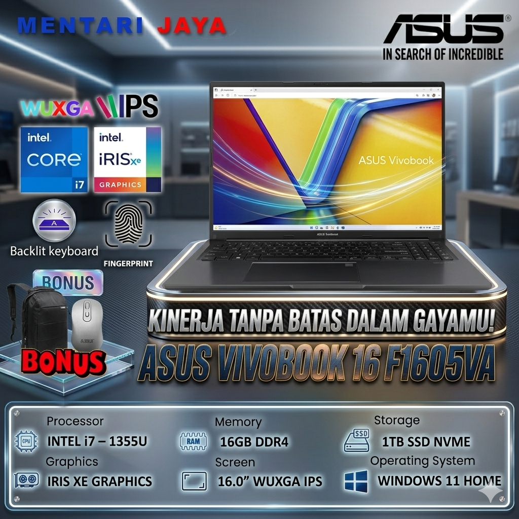 Asus Vivobook 15 F1502ZA i7 1255U 16GB 1TB SSD FHD IPS Touchscreen Windows 11 Home
