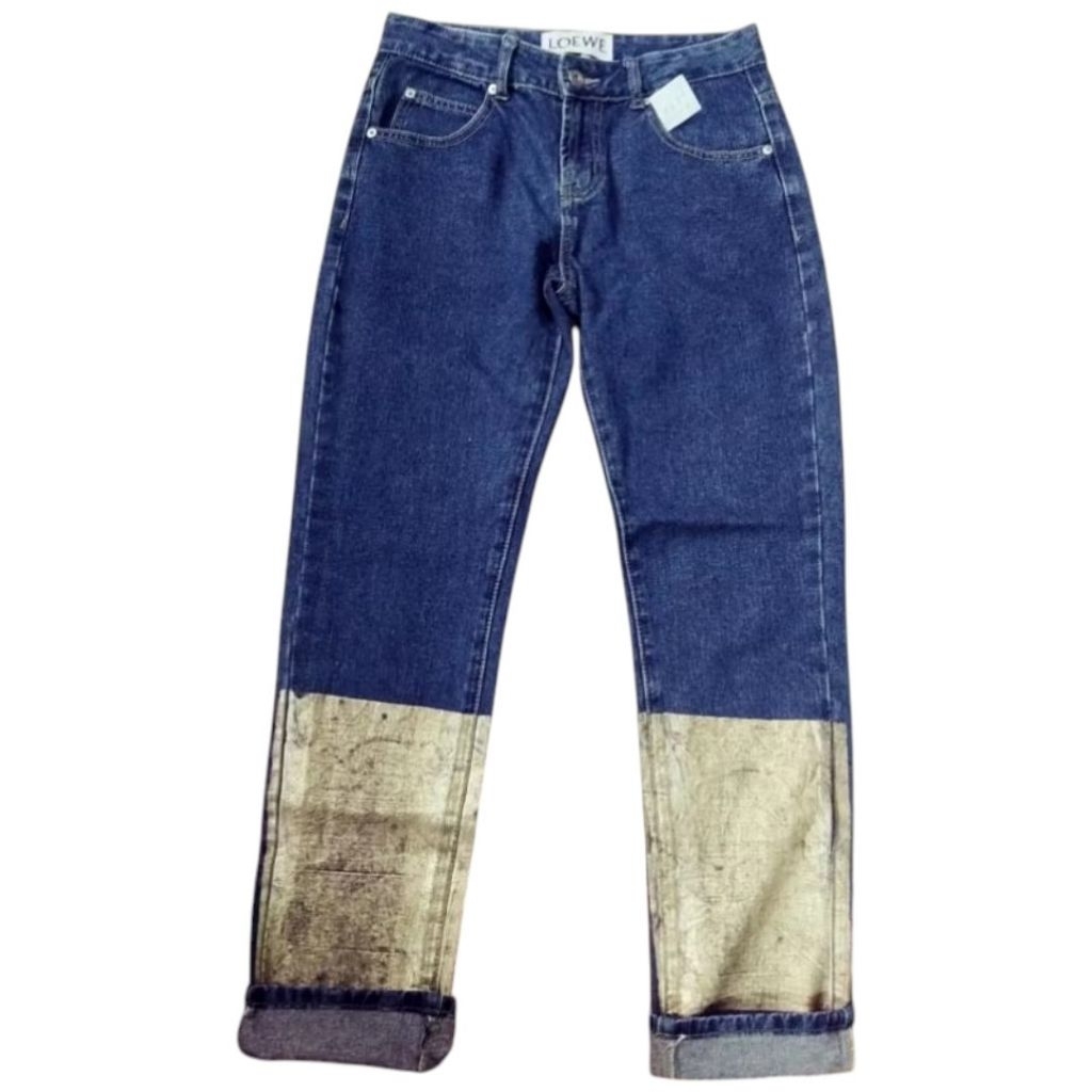 original loewe gold jeans woman