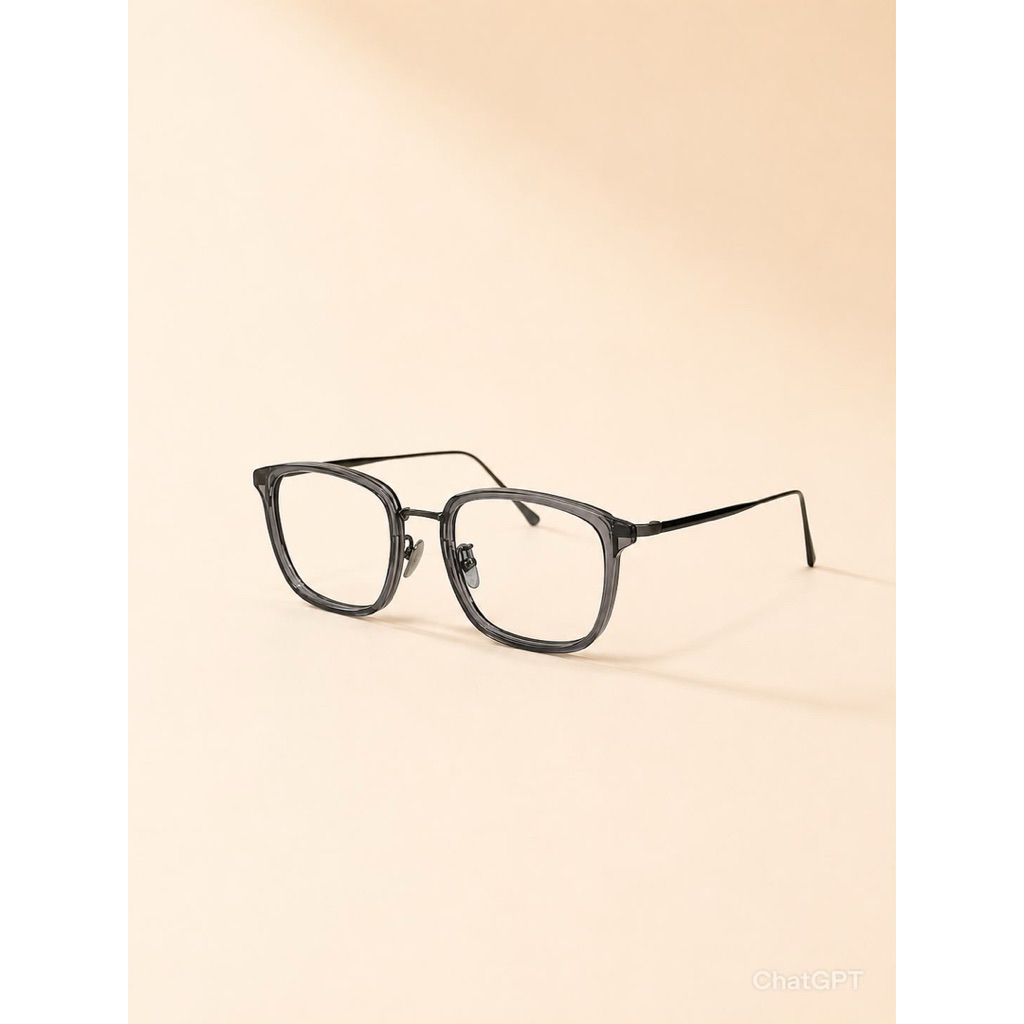 frame kacamata kotak semi oval titanium kode Maxelo