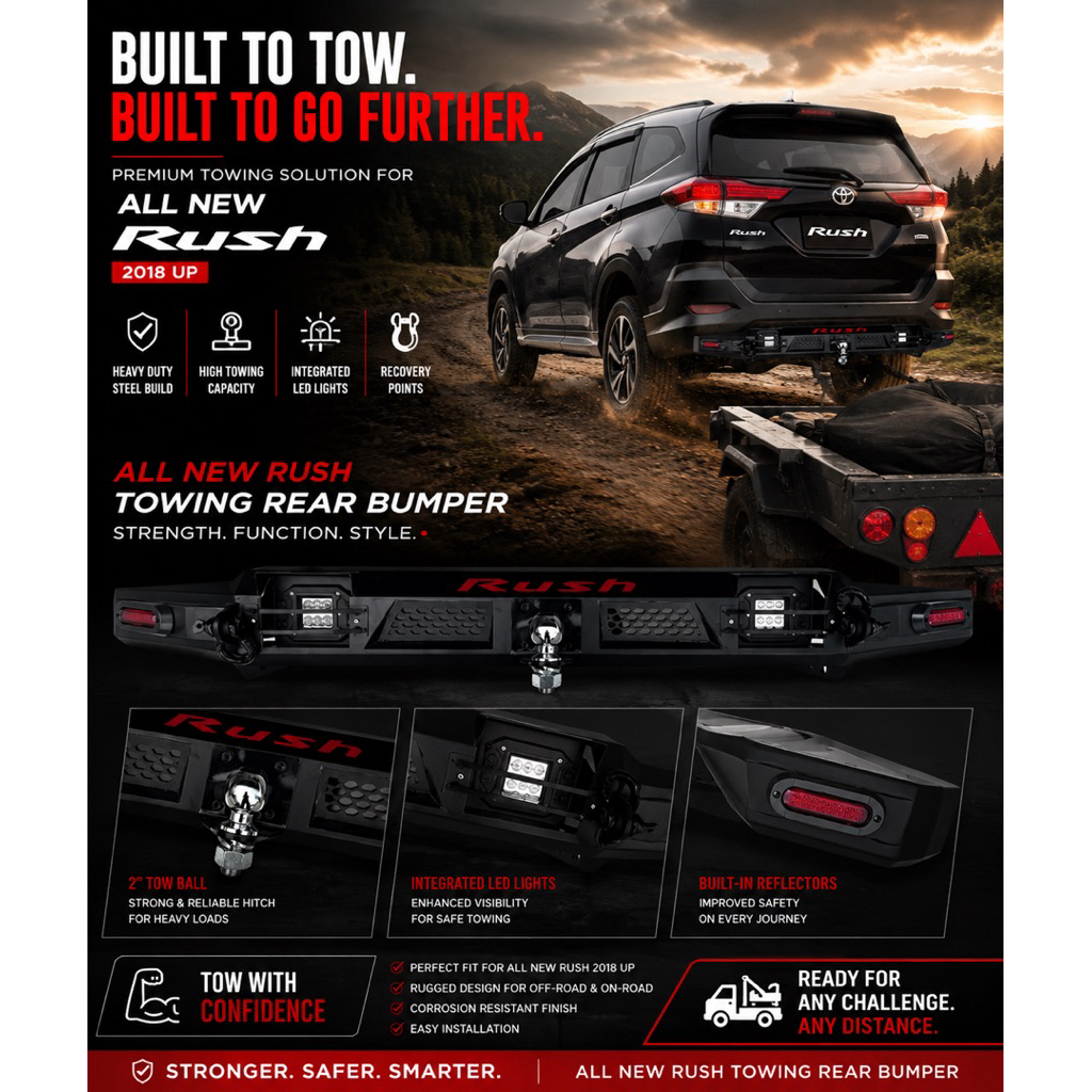 ALL NEW RUSH TERIOS GR SPORT 2018 2019 2020 2021 2022 2023 2024 2025 2026 TANDUK DEPAN TOWING BAR BE