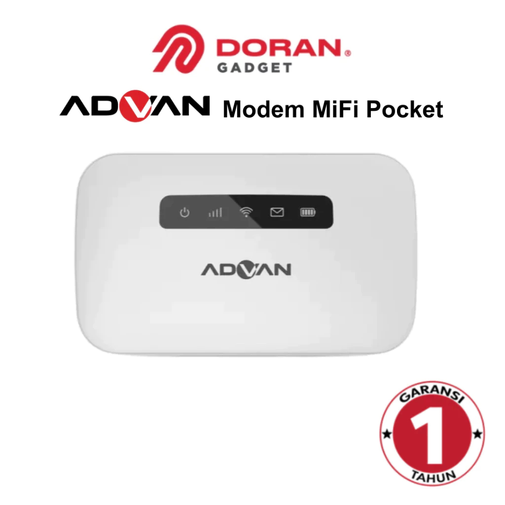 ADVAN Modem with Indosat SIM Card Advan MiFi Pocket Portable WiFi - Garansi Resmi 1 Tahun