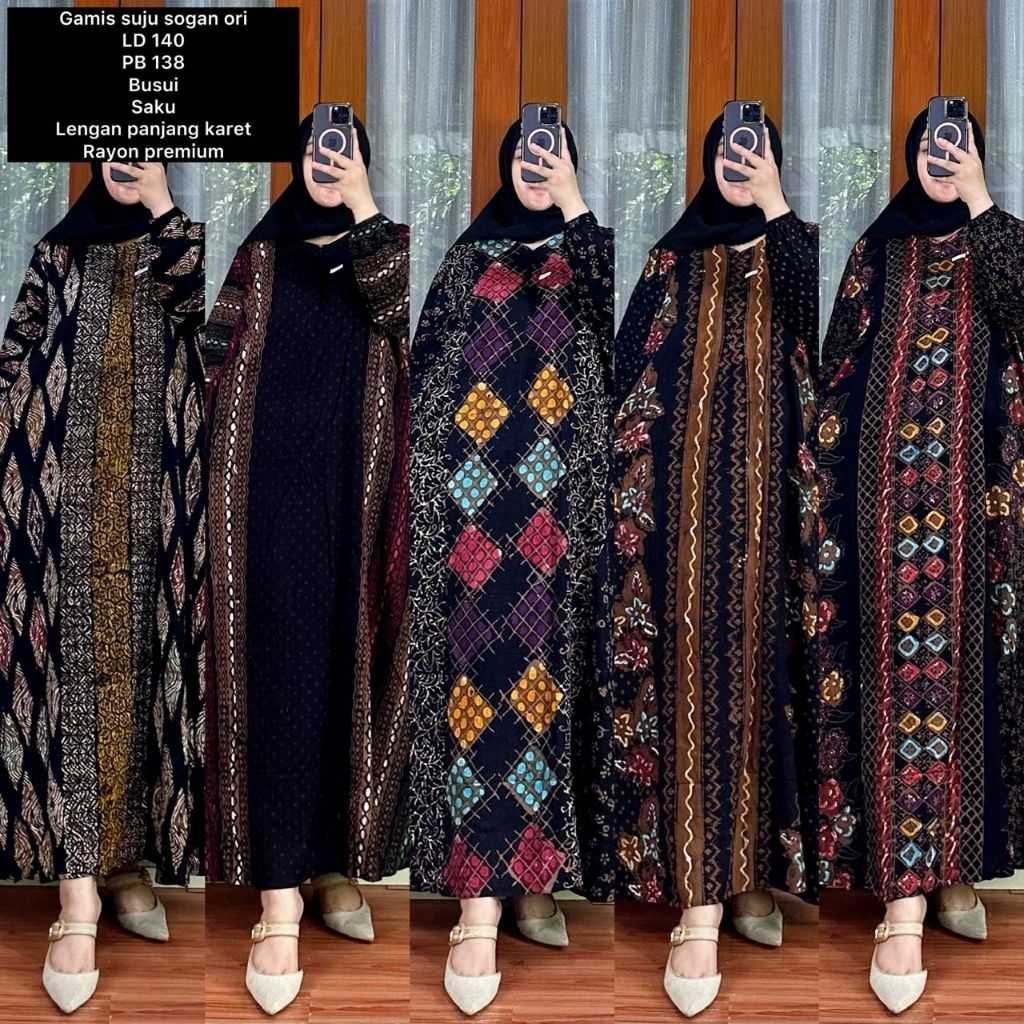 GAMIS BATIK SUPER JUMBO LD 140