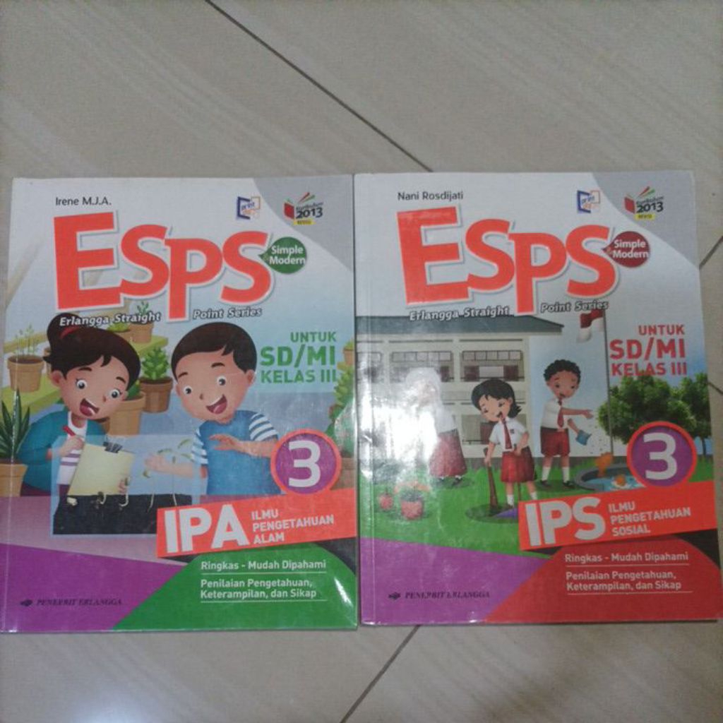 ESPS IPA / IPS 3 SD kurikulum 2013 revisi, penerbit Erlangga / Buku Cetak IPA IPS untuk SD / MI kela