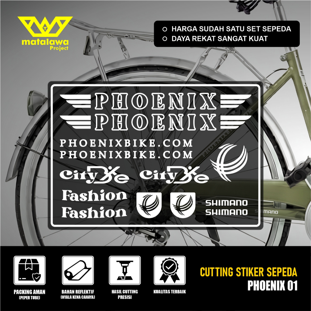 COD Cutting Sticker Sepeda PHOENIX FASHION Sepeda Kalcer City bike Commuter Bike SET 01