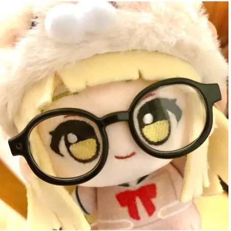 10cm BangDream Fitur kacamata boneka katun plush cute doll