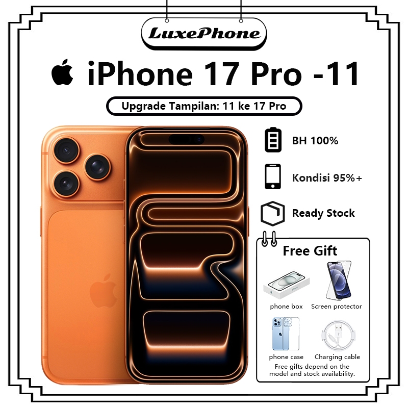 IP 17 Pro -11 iPhone 17 Pro -11 64GB/128GB/256GB WiFi ONLY Second Cocok untuk Kreator, Live, Gaming 