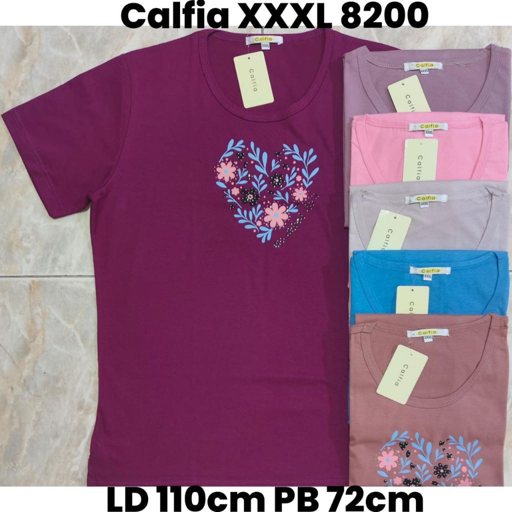 atasan wanita,kaos calfia,murah,tebal,lembut dan adem,size xxxl