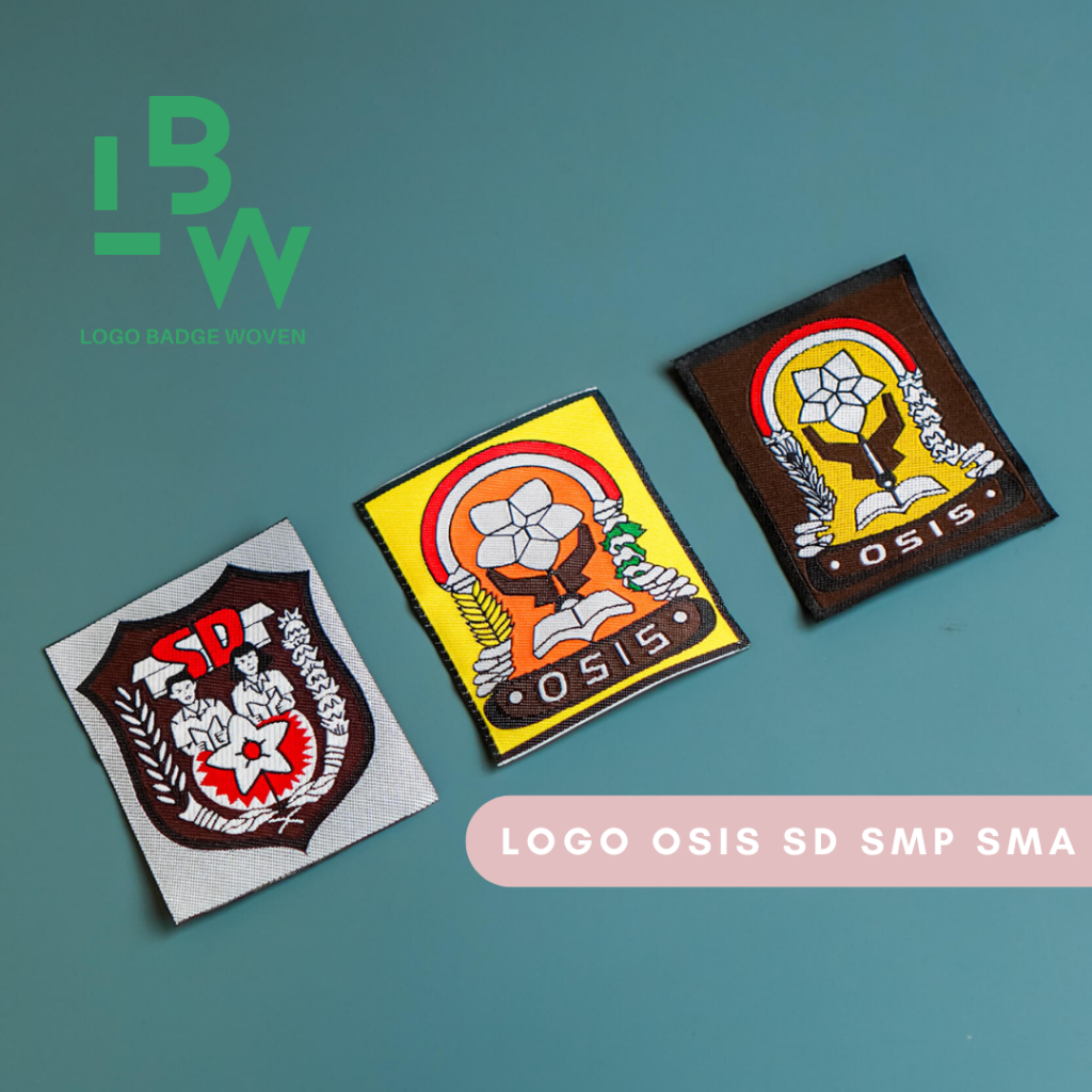 [READY STOCK]  LOGO OSIS SD SMP SMA WOVEN LABEL / PATCH WOVEN / LOGO BADGE WOVEN Ukuran 6.6 x 8.2 cm