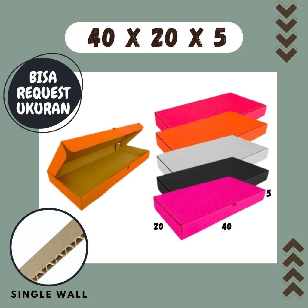 Kardus Pizza 40x20x5 LD Kardus Hampers Box Keyboard Dus Karton Kotak Kemasan Kue Baju Tas