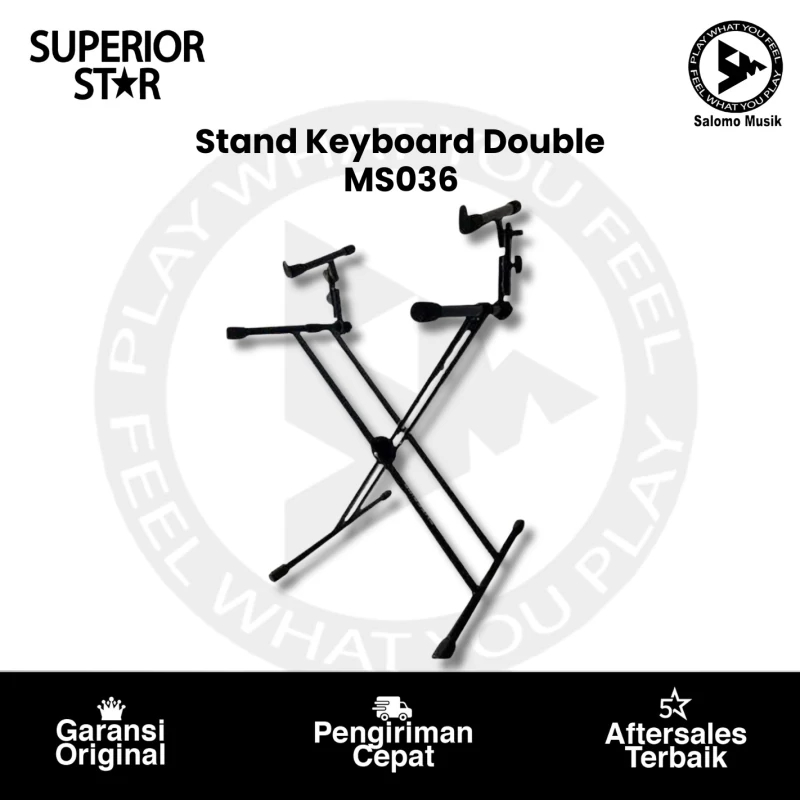 Stand Keyboard Double Tingkat Superior MS036 Original