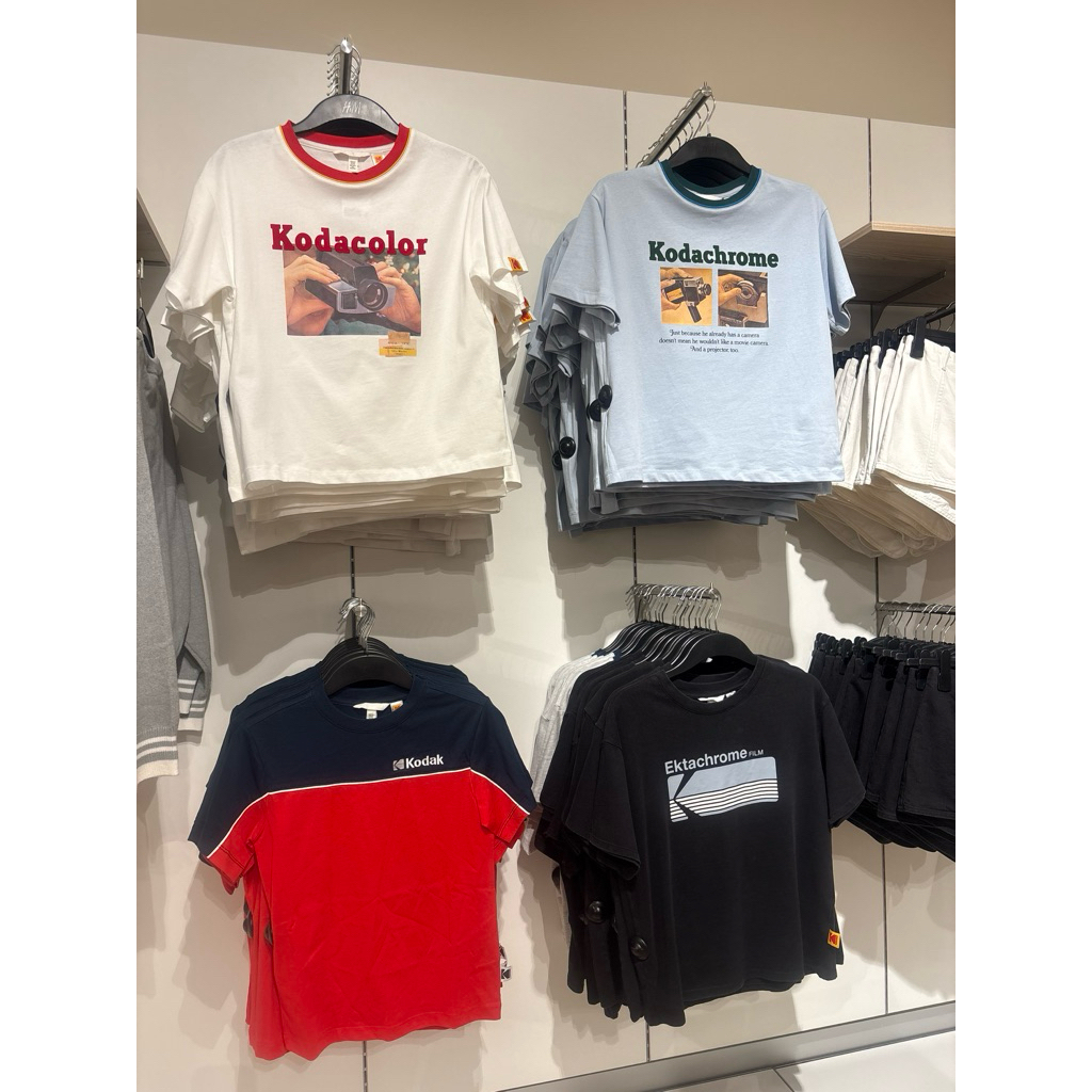 h&m kaos women croptop font kodak newyork ucla  korea new kaos oversize nevada |jastip_titipoutfit