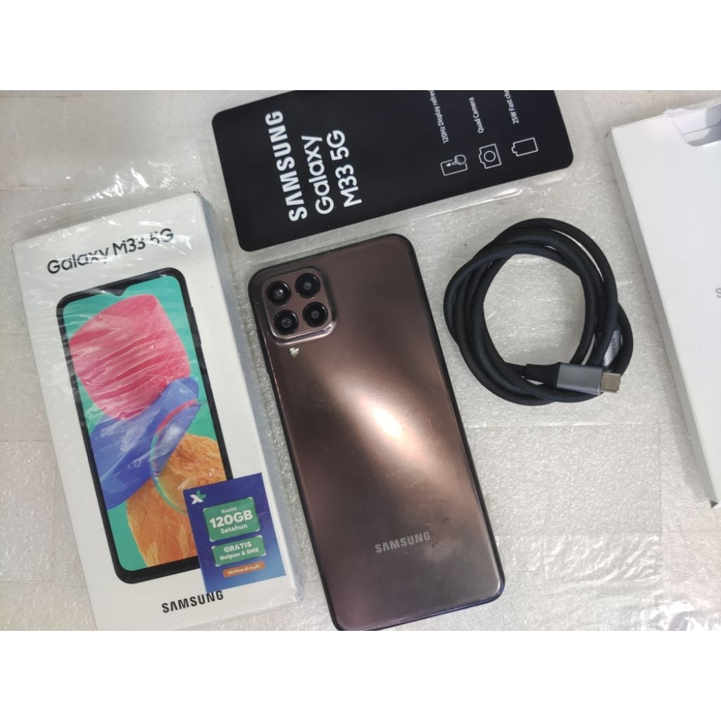 samsung M33 5G ram 8/128 gb second fullset