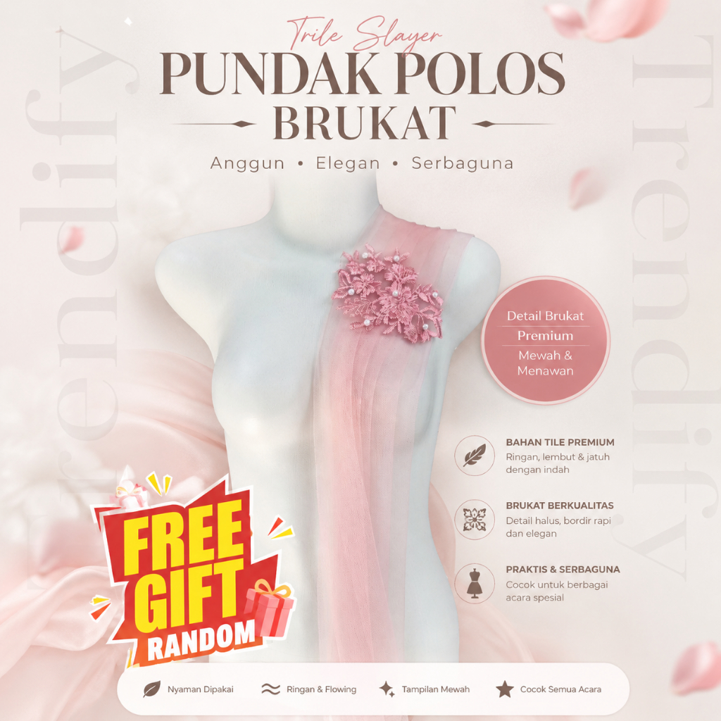 trendify101_Slempang Bahu Selendang Tille Kebaya Wisuda Kondangan Slendang Slayer Pundak Polos Bruka