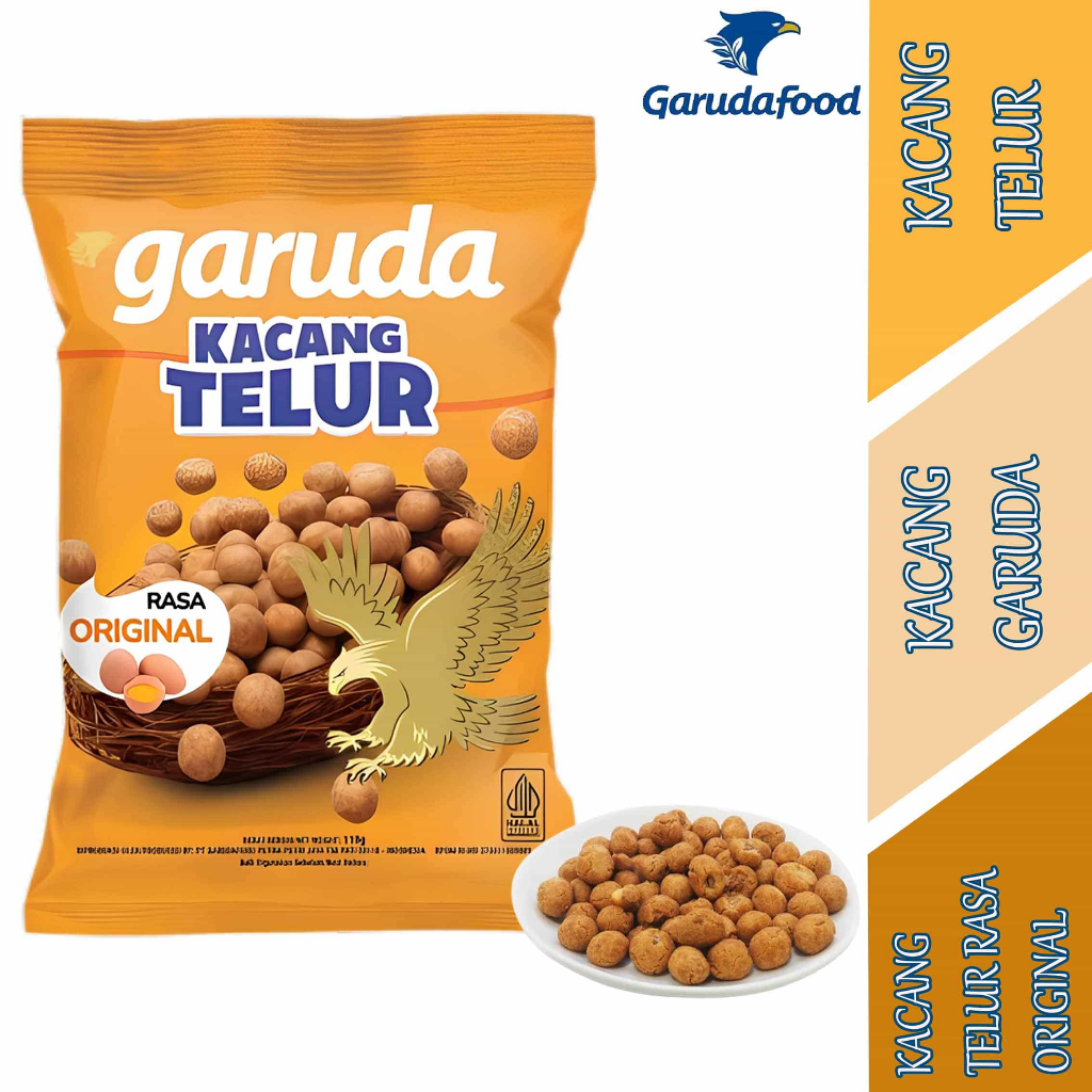 Kacang Telur Rasa Original - Garuda Kacang - Kacang Telur - 110gr