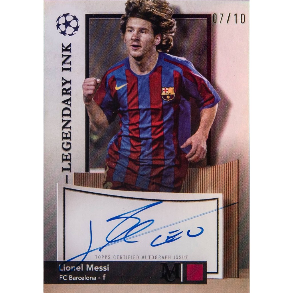 Fullprint Replica Kartu Mainan Anak Jadul Bola tanda tangan Messi 2005 Legendary