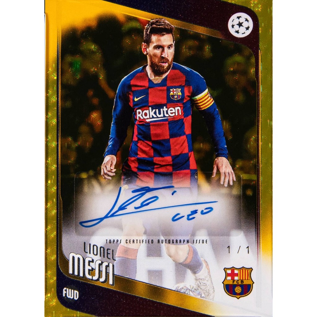 Fullprint Replica Kartu Mainan Anak Jadul Bola tanda tangan messi barca 2020