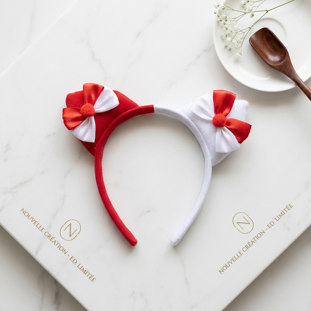 bando merah putih -bunga lucu/bando anak Korea
