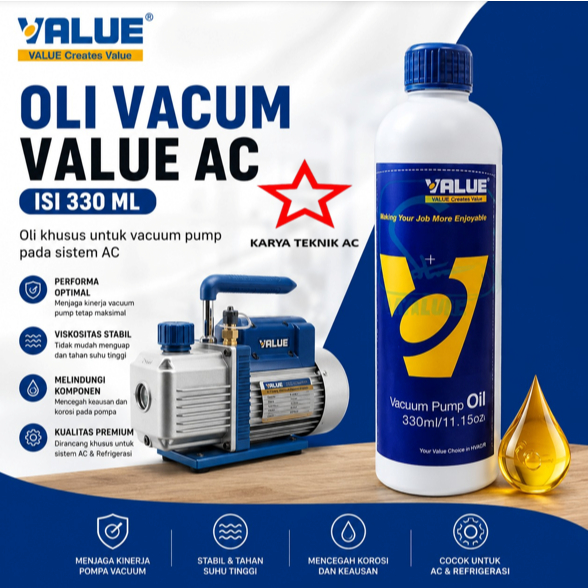 OLI VACUM VALUE AC /VACUM PUMP OIL ISI 330 ML