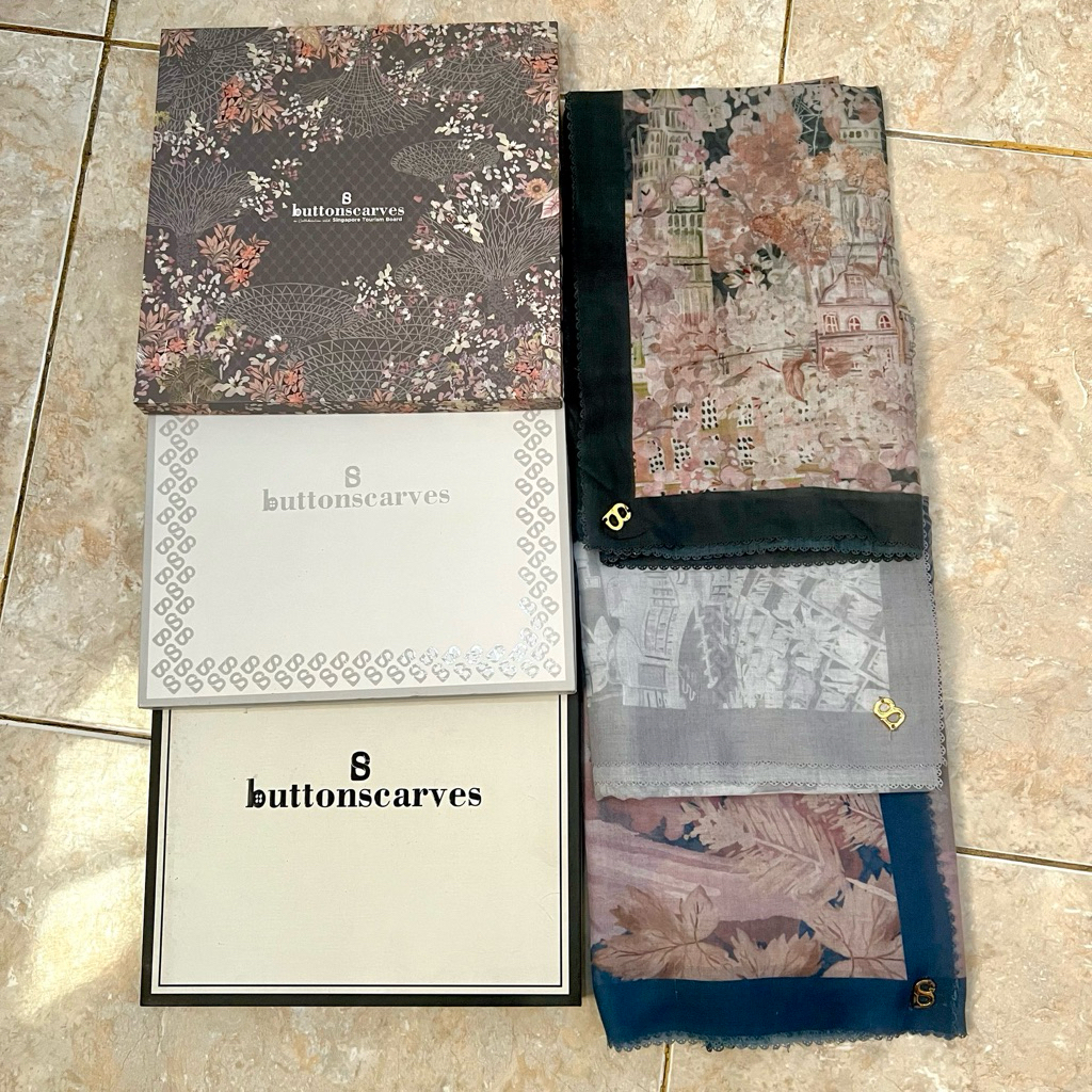 Preloved Button scarves
