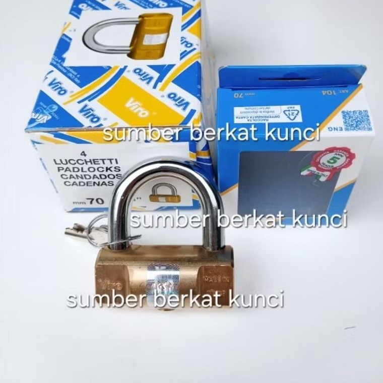 Gembok viro 70 bulat , Gembok viro 70mm bantal , Gembok viro 70mm bulat